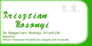 krisztian mosonyi business card